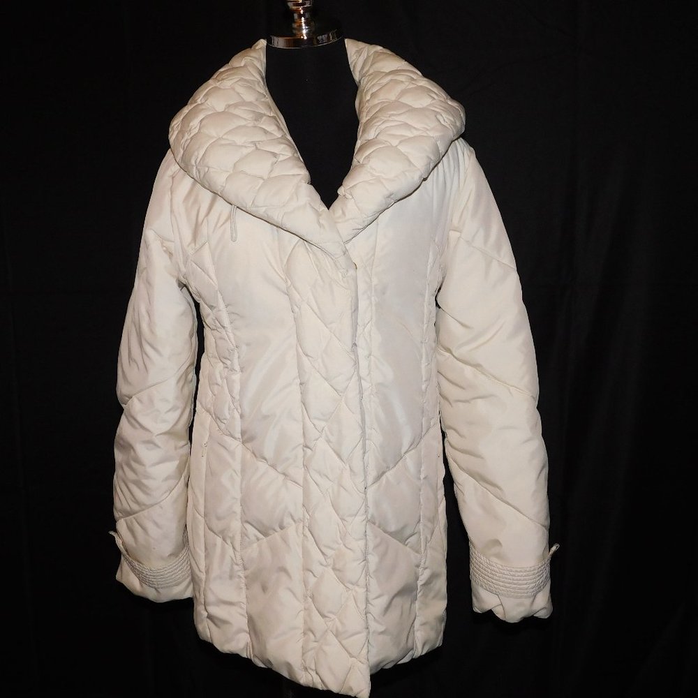 Larry Levine Down Puffer Coat Size Medium Winter Snow Ski